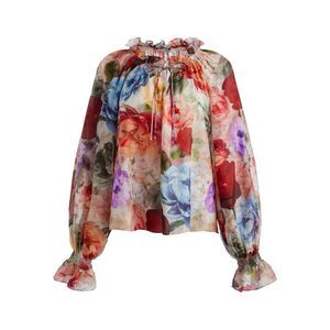 Alice+Olivia Women Norah Cotton Blouse